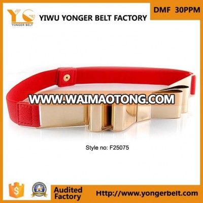 Yiwu factory cheap belts shiny buckle belts women shirt with waist support belt