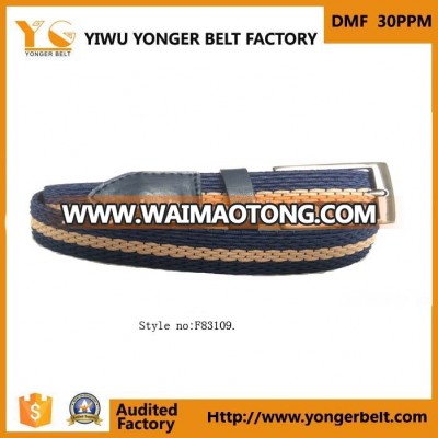 2015 Wholesale polyester high braided elastic stretch belt for unisex